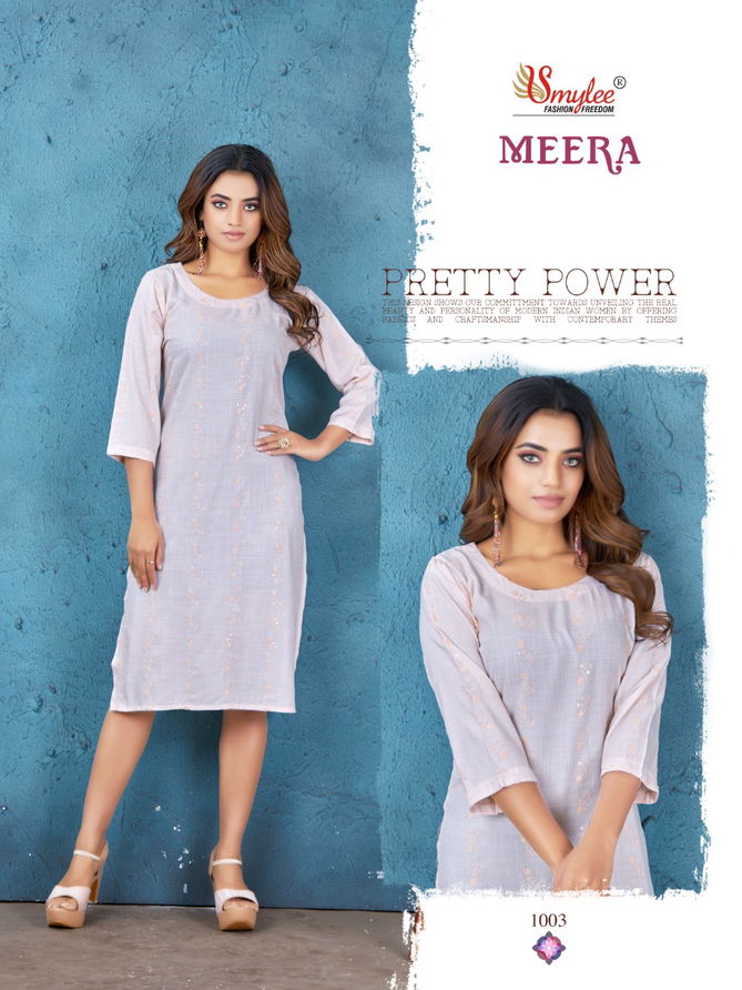 Rung Meera Rayon Fancy Stylish Regular Wear Kurtis Collection